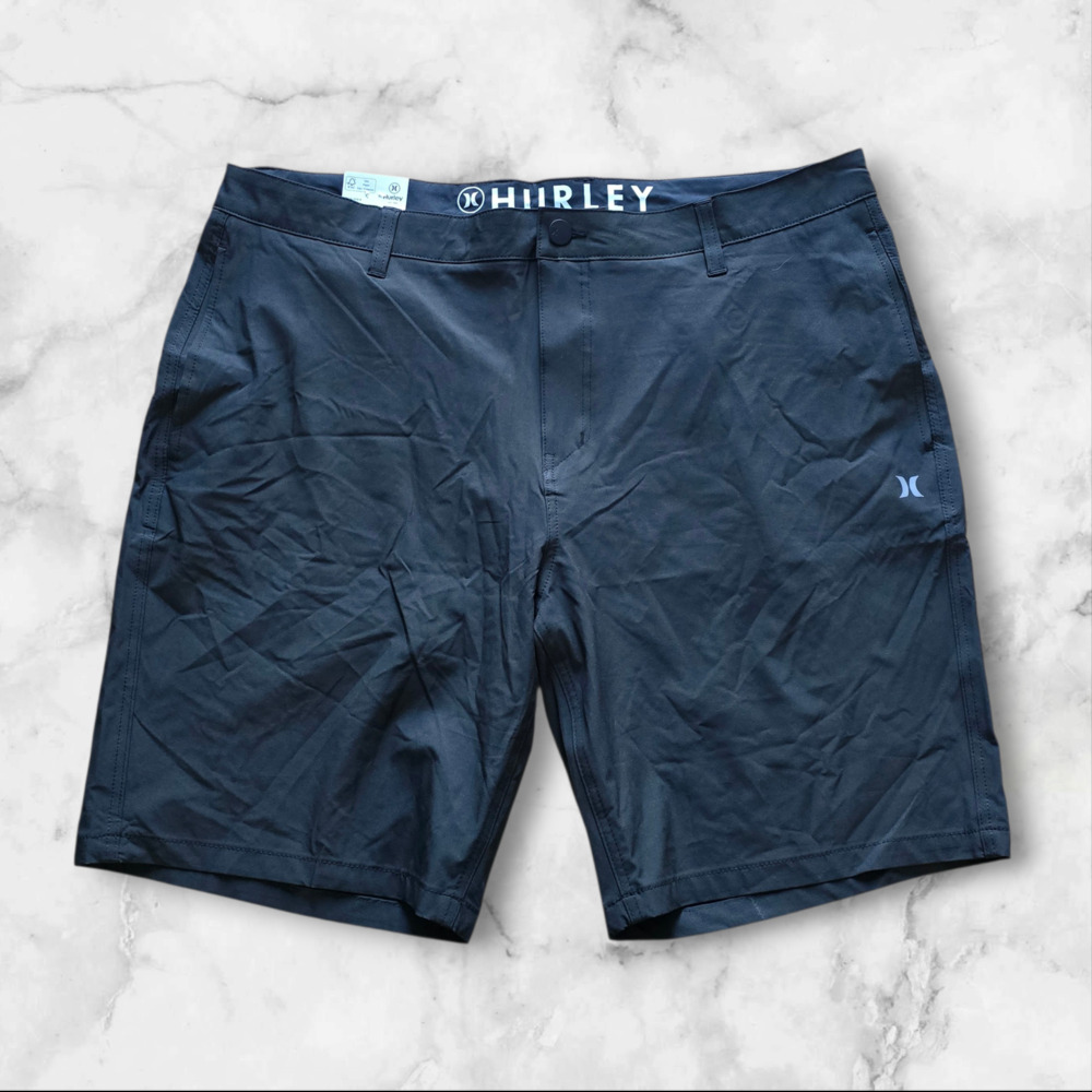 NWT, New Hurley All Day Hybrid Shorts Black, Size 40